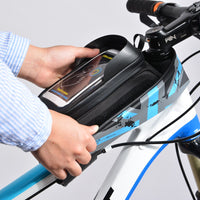 ROCKBROS Cycling Bicycle Frame Bag MTB Road Bike Front Top Tube Bag Phone Bag Holder Rainproof Touch Screen Bike Accessories