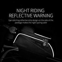 Cycling Bicycle Front Frame Bag MTB Road Bike Top Tube Bag 6.5 inch Phone Bag Case Touch Screen Waterproof