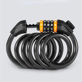 2m Cycling Bicycle 5 Digital Password Combination Lock MTB Road Bike Cable Lock Electric Bike Motorcycle Lock Anti Theft