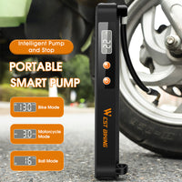 Electric Bicycle Pump 1500mAh 130 PSI Tire Tyre Inflator With Pressure Gauge Rechargeable Bike Motorcycle Ball Pump