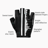 ROCKBROS Summer Half Finger Cycling Gloves Bicycle Bike Outdoor Sports Gloves Men Women Anti-slip Breathable Anti-sweat Reflective