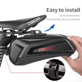 3D Hard Shell Bicycle Bike Saddle Bag Cycling Seatpost Bag RearTail Bag Waterproof Reflective