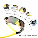 Polarized Cycling Glasses Bike Goggles Outdoor Sports Bicycle Sunglasses With 5 Lens Myopia Frame