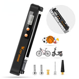 Electric Bicycle Pump 1500mAh 130 PSI Tire Tyre Inflator With Pressure Gauge Rechargeable Bike Motorcycle Ball Pump