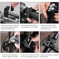 Aluminum Alloy Bicycle Mobile Phone Holder Stand MTB Road Bike Motorcycle E-Bike GPS Cellphone Computer Handlebar Mount  Bracket