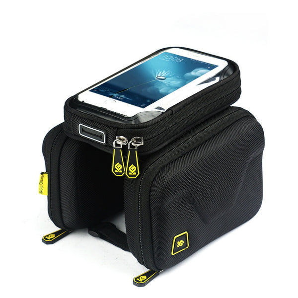 Cycling Bike Bag  6.2 Inch TPU Touch Screen Cell Phone Bag Holder Bicycle Bag Front Frame Bag Top Tube Bag Double Pouch MTB Road Bikee Accessory