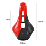 Comfortable Bicycle Saddle Mountaibn Road Bike Seat Cushion Pad Wear-resistant PU Leather Hollow