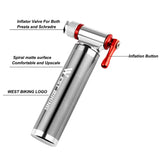 Portable Aluminum Alloy Bicycle Pump Air CO2 Quick Inflator Cycling MTB Road Bike Pump Schrader Presta Valve Mini Bike Pump Ultralight