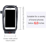 Bicycle Touch Screen Phone Bags Front Frame Top Tube Bag Rainproof MTB Road Bike Cycling Bags 6.0 Inches Bike Cell Phone Cases Holder