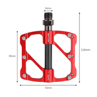 3 Bearing CNC Aluminum Alloy Bicycle Pedals BMX MTB Mountain Bike Road Bike Pedals 9/16 Inch Universal Flat Platform