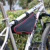 Nylon MTB Road Bike Bag Front Frame Bag Cycling  Bicycle Triangle Bags Large Capacity Reflective Panniers