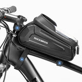 ROCKBROS Bicycle Frame Bag Top Tube Bags Phone Bag Touch Screen Below 6.5" Phone Waterproof