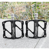 Ultra-light Titanium Axle Bicycle Pedals Mountain Bike Road Bike Pedals Platform Flat Alloy Pedals Non-Slip Pedals Sealed Bearing