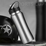 304 Stainless steel Sports Water Bottle with Straw Fitness Cycling Bike Gym Travel Drinking Water Bottle Cup Jug