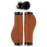 Cycling Bicycle Grips MTB Handlebar Grips Mountain Bike Cowhide Grips Anti-skid Shock-absorbing