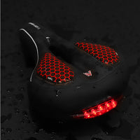 GEL Bicycle Saddle with Cycling Taillight MTB Road Bike Saddles Seat Cushion Thicken Wide Comfortable Hollow