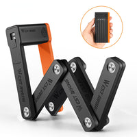 Foldable Bicycle Lock  MTB Road Bike Lock Cycling Scooter Electric Bike E-Bike Chain Lock Security Anti-theft