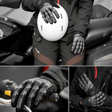 ROCKBROS Full Finger Cycling Gloves Bicycle Bike Sport Motorcycle Gloves SBR Thickened Palm Pad Shockproof Breathable Men Women