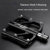 Ultra-light Titanium Axle Bicycle Pedals Mountain Bike Road Bike Pedals Platform Flat Alloy Pedals Non-Slip Pedals Sealed Bearing