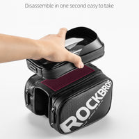 ROCKBROS Bicycle Frame Bag MTB Road Bike Front Top Tube Bag Phone Bag Holder Rainproof Touch Screen Bike Accessories