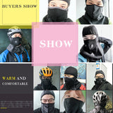 Winter Warm Cycling Skiing Cap Mask Fleece Thermal Outdoor Sports Skating Hat Headwear Face Covering