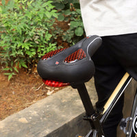 GEL Bicycle Saddle with Cycling Taillight MTB Road Bike Saddles Seat Cushion Thicken Wide Comfortable Hollow