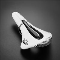 Cycling Bicycle Saddle MTB Mountain Road Bike Seat Cushion Pad PU Leather Gel Filled Comfortable Shockproof Breathable