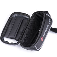 Fingerprint Recognition Bicycle Frame Bag Bike Cell Mobile Phone Bag Holder Front Top Tube Bag TPU Touch Screen 6.0 inch Waterproof