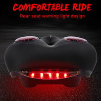 GEL Bicycle Saddle with Cycling Taillight MTB Road Bike Saddles Seat Cushion Thicken Wide Comfortable Hollow