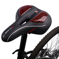 GEL Bicycle Saddle with Cycling Taillight MTB Road Bike Saddles Seat Cushion Thicken Wide Comfortable Hollow