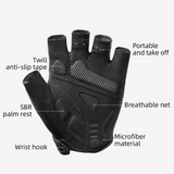 ROCKBROS Summer Half Finger Cycling Gloves Bicycle Bike Outdoor Sports Gloves Men Women Anti-slip Breathable Anti-sweat Reflective