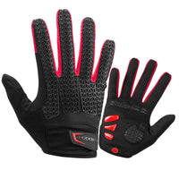 ROCKBROS GEL Full Finger Cycling Gloves Sports MTB Bike Bicycle Gloves Autumn Winter Windproof Touch Screen Shockproof