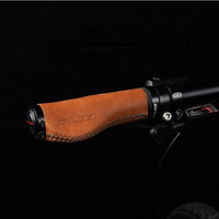 Cycling Bicycle Grips MTB Handlebar Grips Mountain Bike Cowhide Grips Anti-skid Shock-absorbing