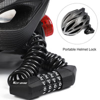 Anti-theft Bicycle Lock 4 Digit Password Cable Lock Mini Helmet Bag Lock For Motorcycle Bicycle Scooter Cycling