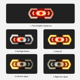 40LED Remote Control Bike Light Turn Signals  MTB Bicycle Taillights Rear Light Lamp Indicator USB Rechargeable Bike Accessories