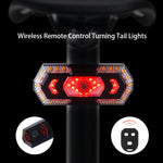 40LED Remote Control Bike Light Turn Signals  MTB Bicycle Taillights Rear Light Lamp Indicator USB Rechargeable Bike Accessories