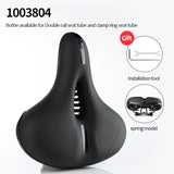 Bicycle Saddle PVC Waterproof Steel Hollow Comfortable Mountain Road Bike Seat Sports Soft Cycling Saddle Men Women