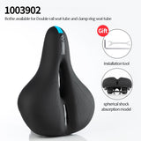 Bicycle Saddle PVC Waterproof Steel Hollow Comfortable Mountain Road Bike Seat Sports Soft Cycling Saddle Men Women