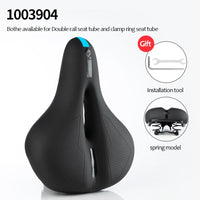 Bicycle Saddle PVC Waterproof Steel Hollow Comfortable Mountain Road Bike Seat Sports Soft Cycling Saddle Men Women