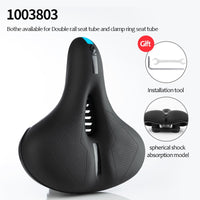 Bicycle Saddle PVC Waterproof Steel Hollow Comfortable Mountain Road Bike Seat Sports Soft Cycling Saddle Men Women