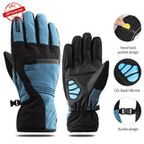 Cycling Gloves Outdoor Sports Gloves Waterproof Winter Warm Thermal Thicken Long Finger MTB Bike Bicycle Gloves Men Women