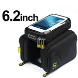 Cycling Bike Bag  6.2 Inch TPU Touch Screen Cell Phone Bag Holder Bicycle Bag Front Frame Bag Top Tube Bag Double Pouch MTB Road Bikee Accessory