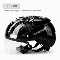 Cycling Bicycle Helmet with Goggles MTB Road Bike Motorcycle Sports Helmet Men Women EPS Ultralight Integrally-molded Helmet