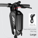 Universal Scooter Front Frame Bag Electric Scooter Folding Bike Handlebar Hanging Bag Waterproof Hard Shell