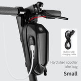 Universal Scooter Front Frame Bag Electric Scooter Folding Bike Handlebar Hanging Bag Waterproof Hard Shell