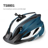 Bicycle Cycling Helmet with Visor Taillight Camera Headlight Holder Bracket MTB Road Bike Helmet