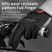 Cycling Gloves Bicycle MTB Bike Outdoor Sports Gloves Full Finger Touch Screen Shockproof Breathable GEL Men Gloves