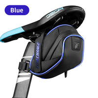 Rainproof Cycling Bicycle Bag w/ Light Strip MTB Road Bike Saddle Bags Rear Tail Bag Tools Bag Bike Accessories