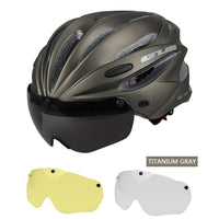 Cycling Bicycle Helmet MTB Road Bike Helmet with Magnetic Goggles Lens & Sunvisor Ultralight