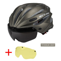 Cycling Bicycle Helmet MTB Road Bike Helmet with Magnetic Goggles Lens & Sunvisor Ultralight